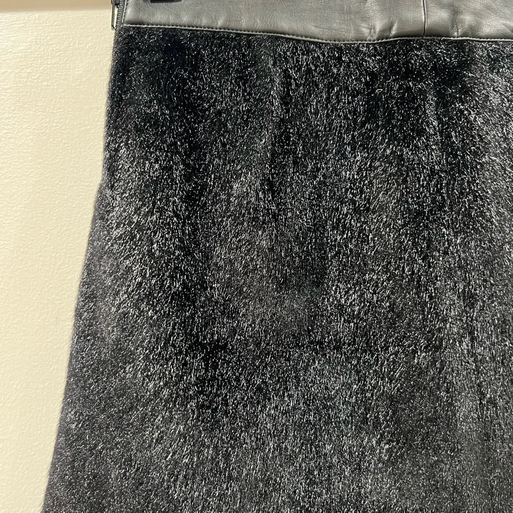 Sam Edelman Black Faux Fur‎ Mini Skirt